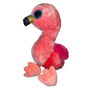 TY Beanie Boos Pink Jumbo Eye Gilda Stuffed Flamingo Plushie